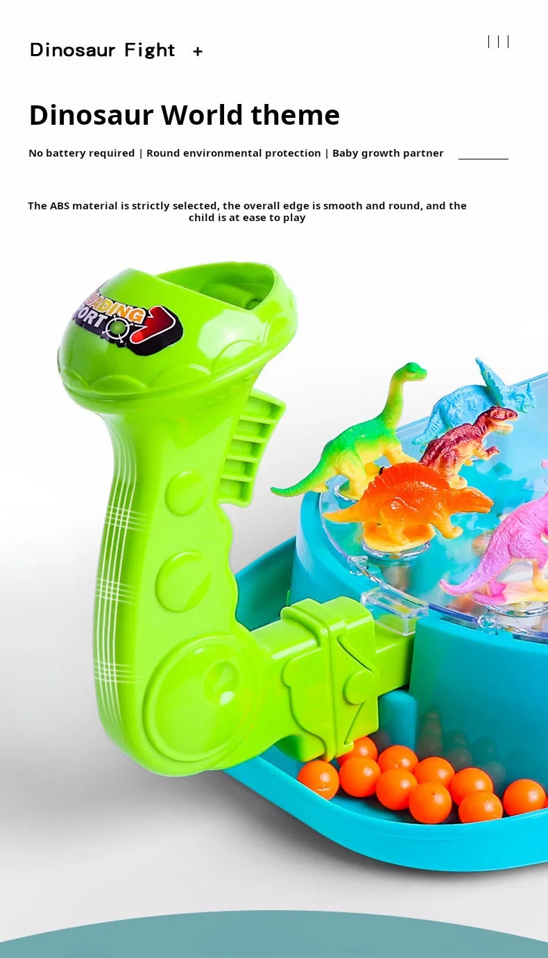 Children's Two-Player Battle Catapult Dinosaur Board Game Pinball Catapult Toy Parent-Child Interactive Educational Toy