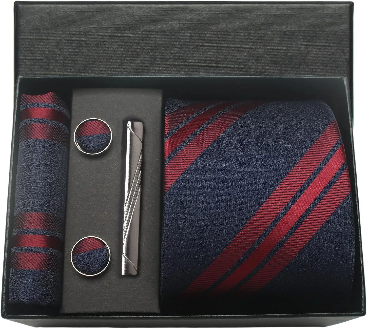 🎩 Classic 100% Silk Men’s Tie Set – Elegant Style in Every Detail