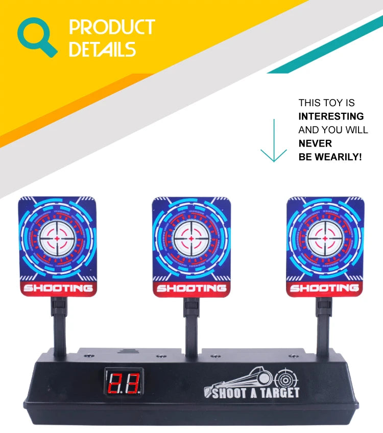 Auto-Reset Electric Target For Guns Desktop games Shooting competition party game scoring Practice Target for kids adult gifts