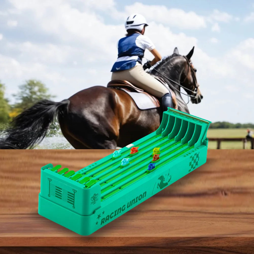 Horse Race Board Game Electronic Desktop Game Battery Powered Horse Racing Machine Set Interactive Family Party Toy
