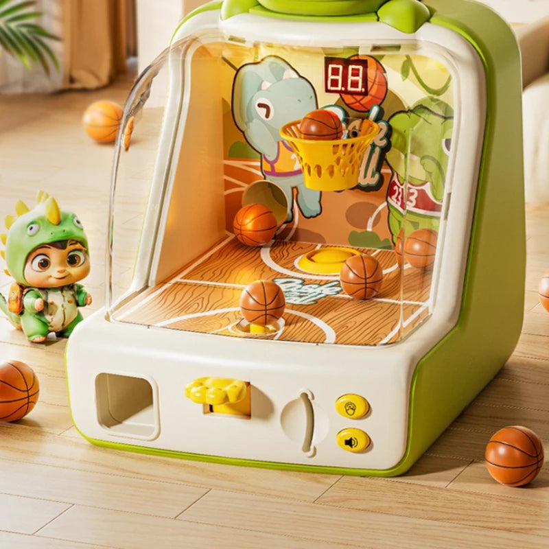 Shooting Basketball Machine Children Coin Operated Play Game Pinball Machine Kids Interactive Competition Christmas Desktop Toys