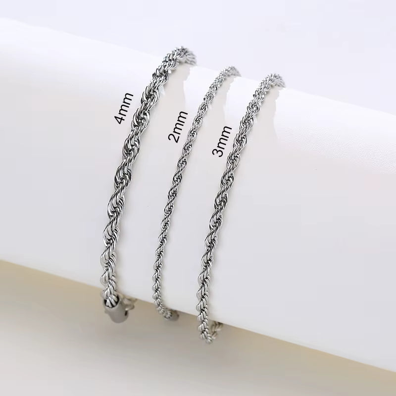 💎 Unisex Rope Chain Bracelet – Timeless Style for Men & Women