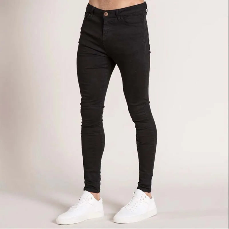 👖 Men’s Elastic Skinny Jeans – Stretch Denim Streetwear Pants