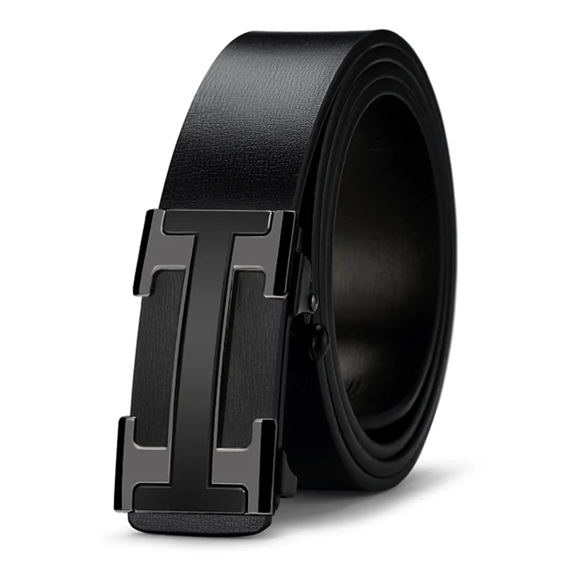 High Quality Wide 3.4cm Men Belt Genuine Leather Canvas Luxury Strap Male Belts For men jeans New Fashion Classice Buckle belt