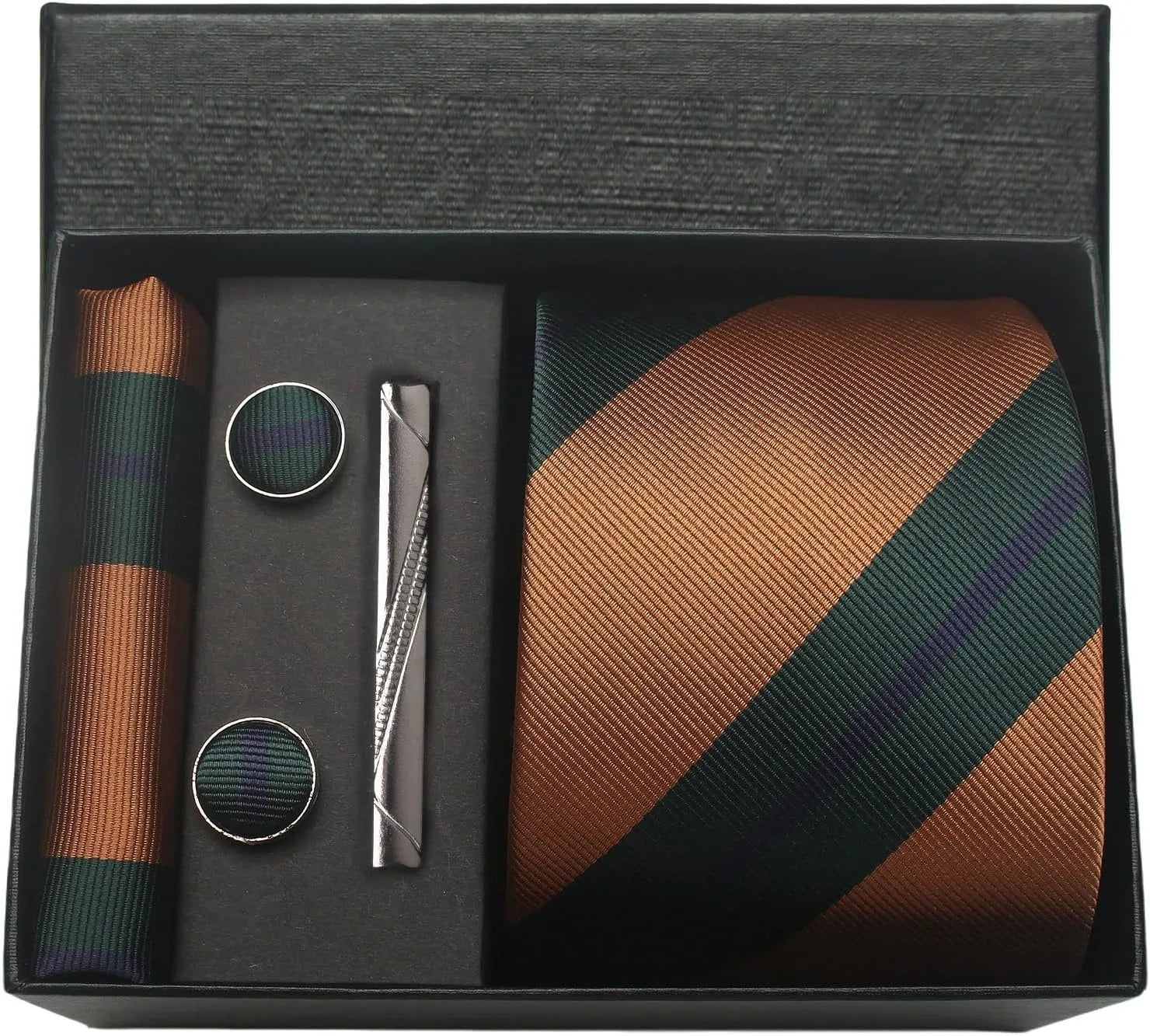 🎩 Classic 100% Silk Men’s Tie Set – Elegant Style in Every Detail