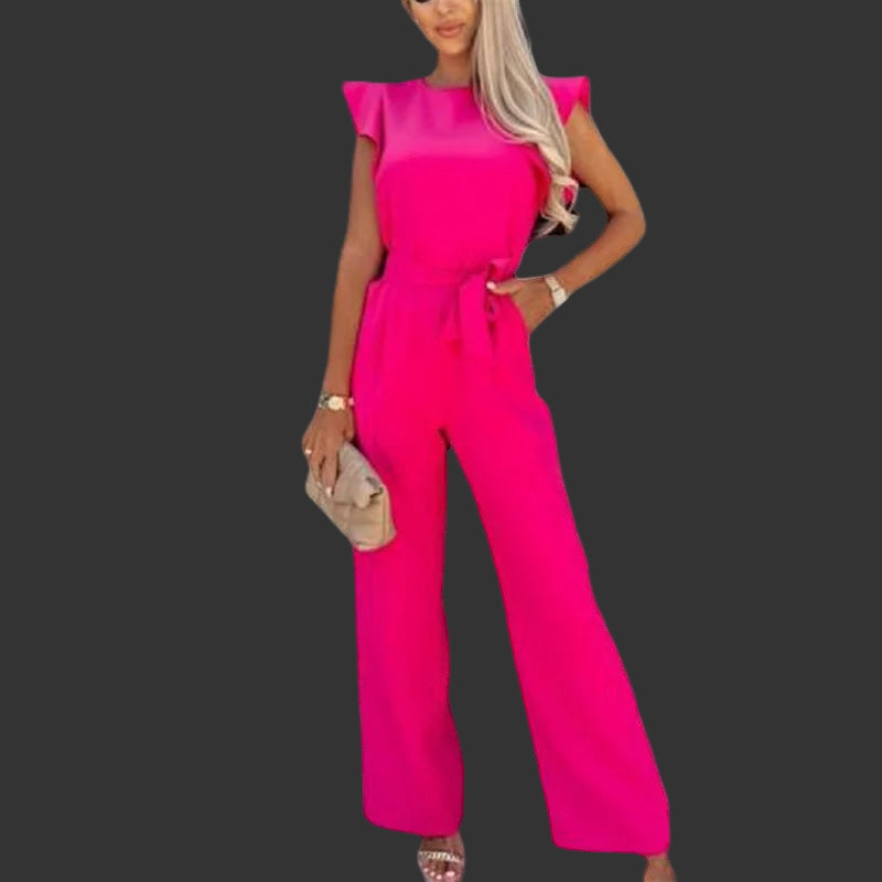 🌸 Effortless Elegance – The Summer Ruffled Strap Jumpsuit