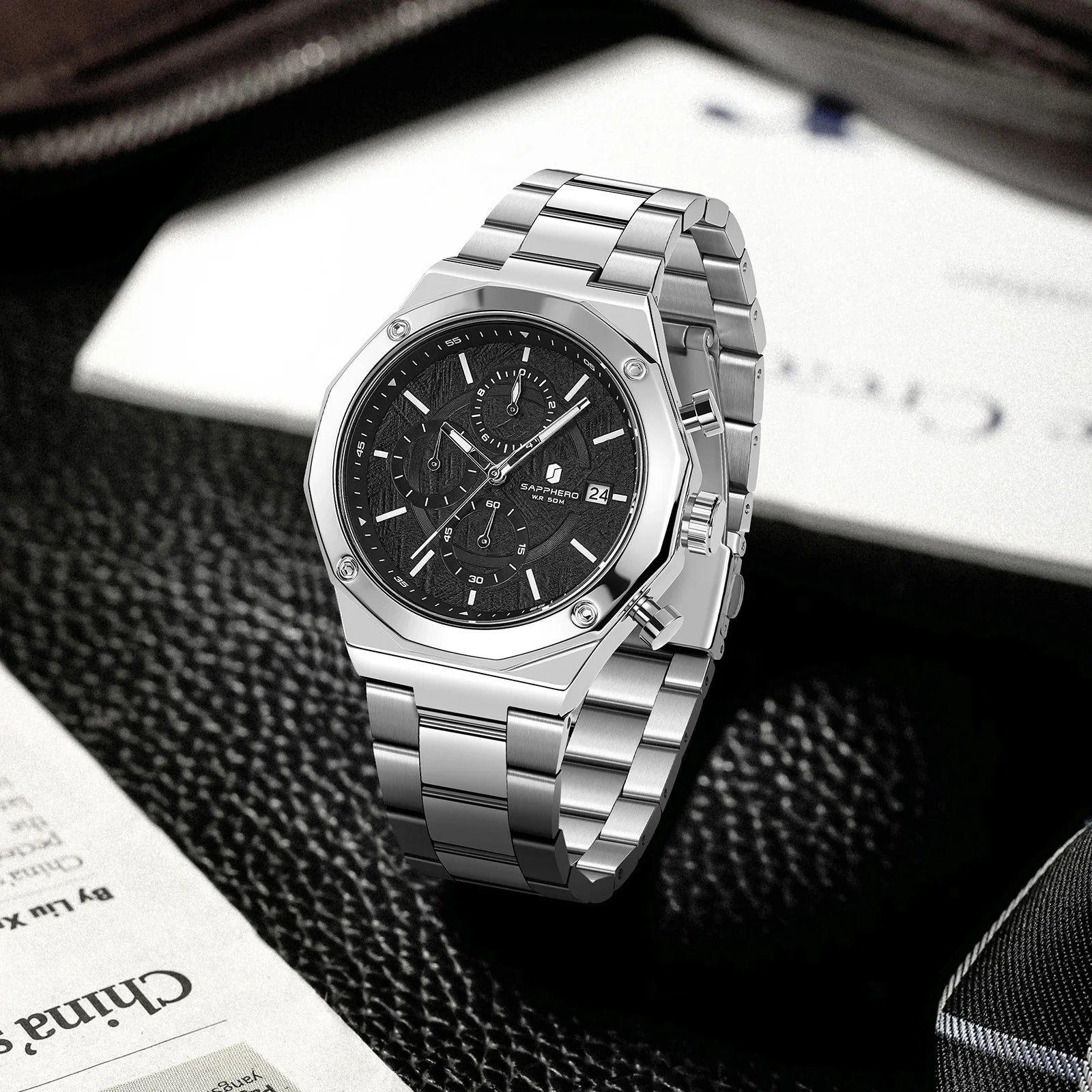 ⌚ SAPPHERO Men’s Luxury Sports Watch — Precision Meets Power