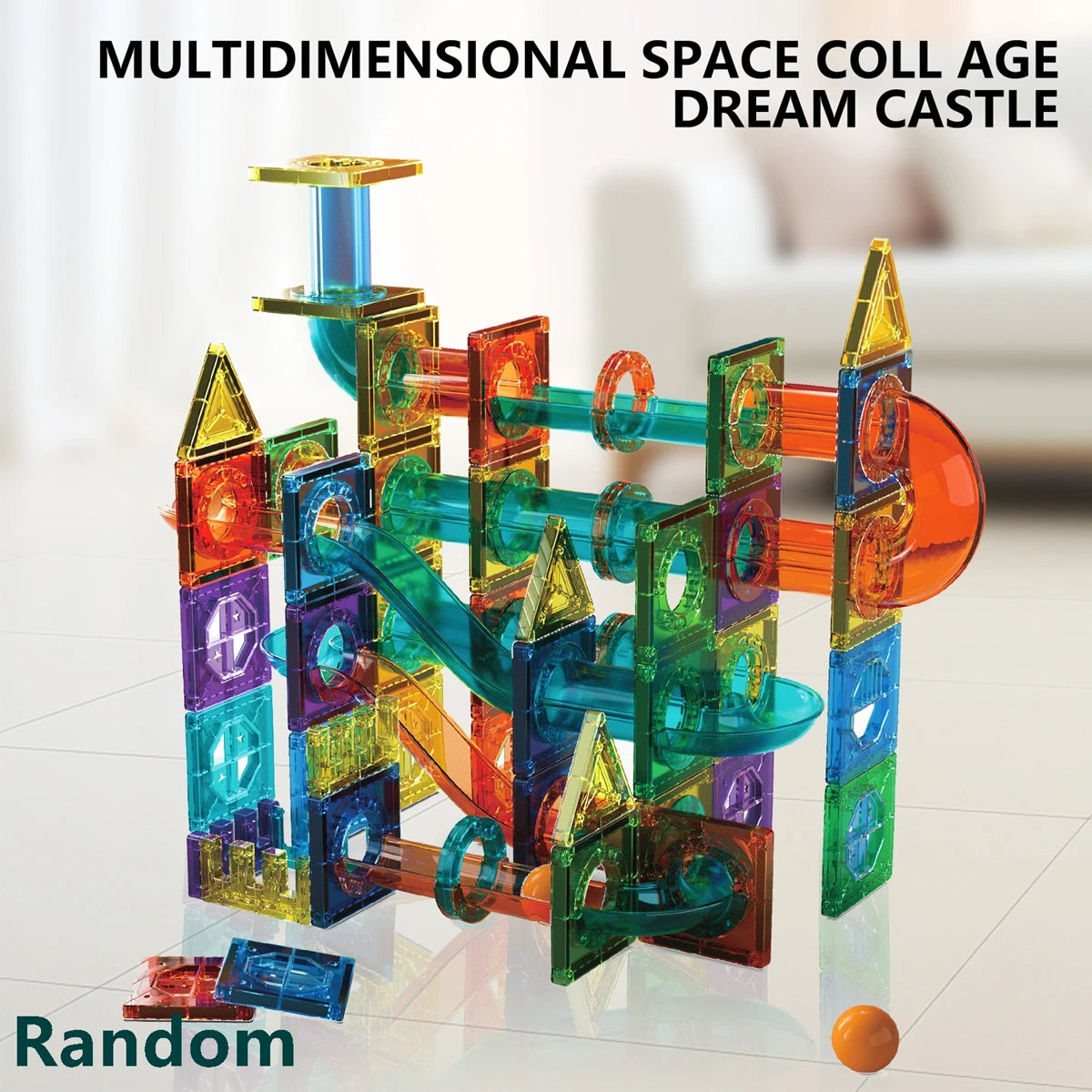Magnetic Tiles  Marble Run Race Track Toy Set STEM Educational Building Blocks Child Brain Development Kit Magnet Construction T