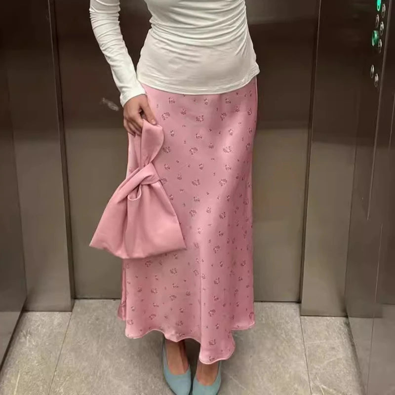 🌸 Summer Printed High Waist Long Skirt – Where Elegance Meets Modern Chic