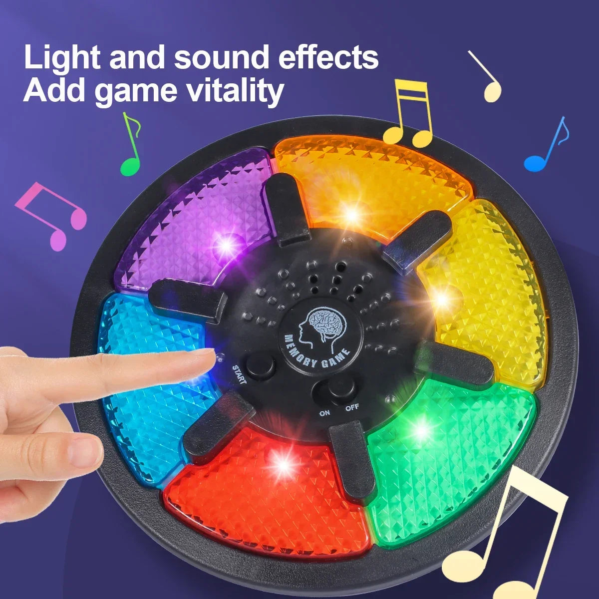 Memory Game Machine Handheld Electronic Memory Game with Light and Sound Puzzles Creative Interactive Game Toys Memory Training