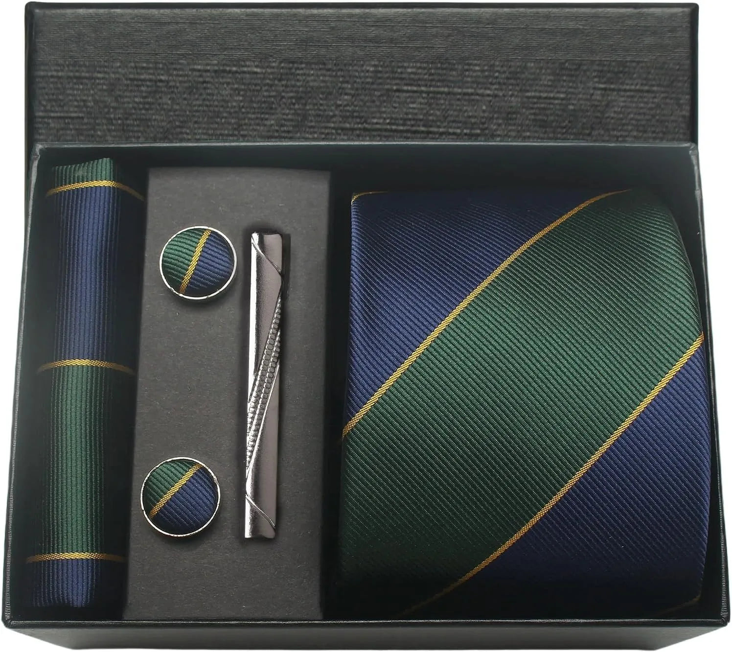 🎩 Classic 100% Silk Men’s Tie Set – Elegant Style in Every Detail