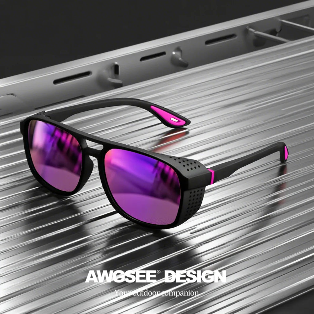 🕶️ Professional Sports Sunglasses – Polarized Windproof UV400 Protection for Cycling, Running & Outdoor Adventures