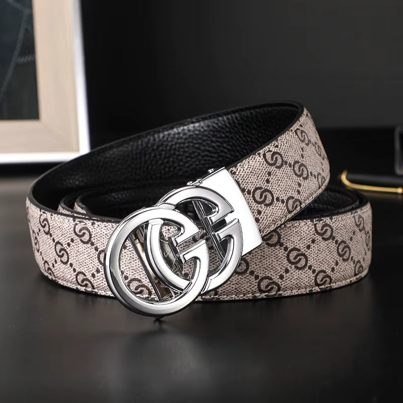 👔 Men’s 3.4cm Business Formal Real Leather Canvas Belt – Premium Style Meets Everyday Comfort