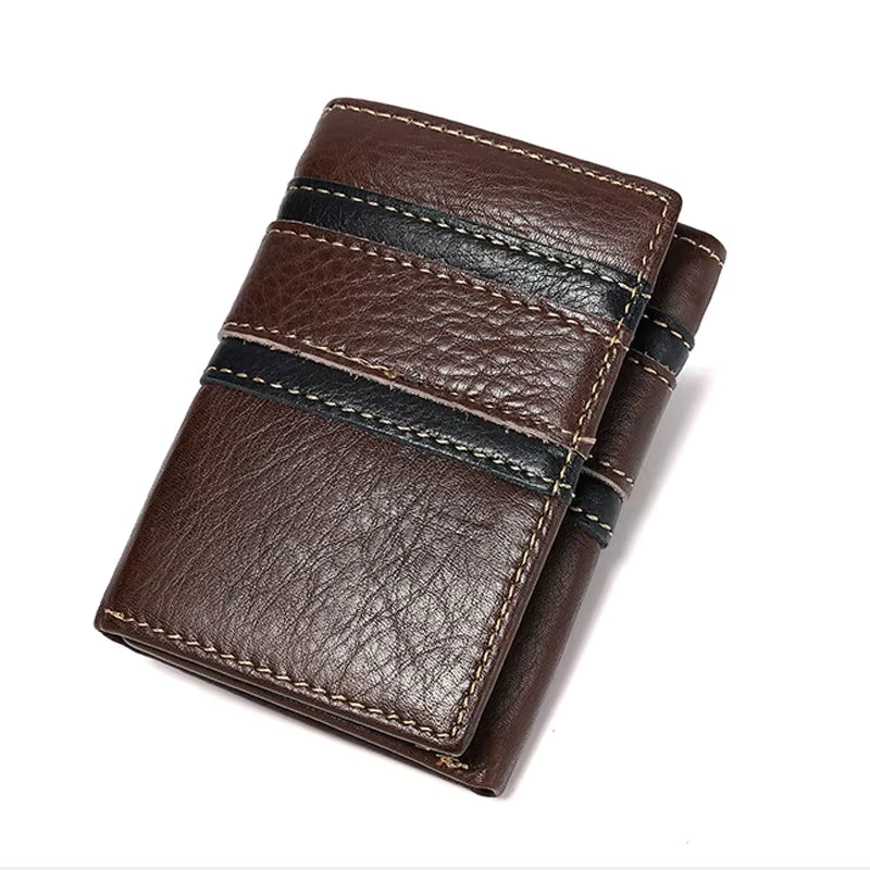 👛 Men’s Genuine Leather RFID Wallet – Secure, Stylish & Functional