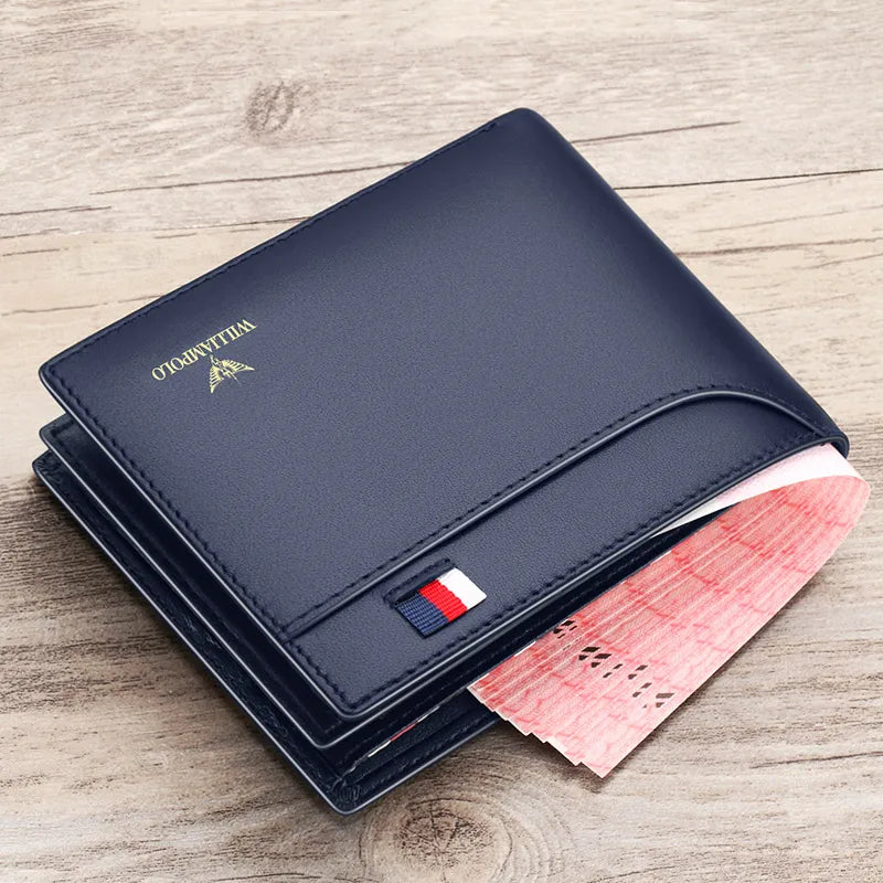 💼 Men’s Genuine Leather Wallet – Slim, Stylish & Built for Success