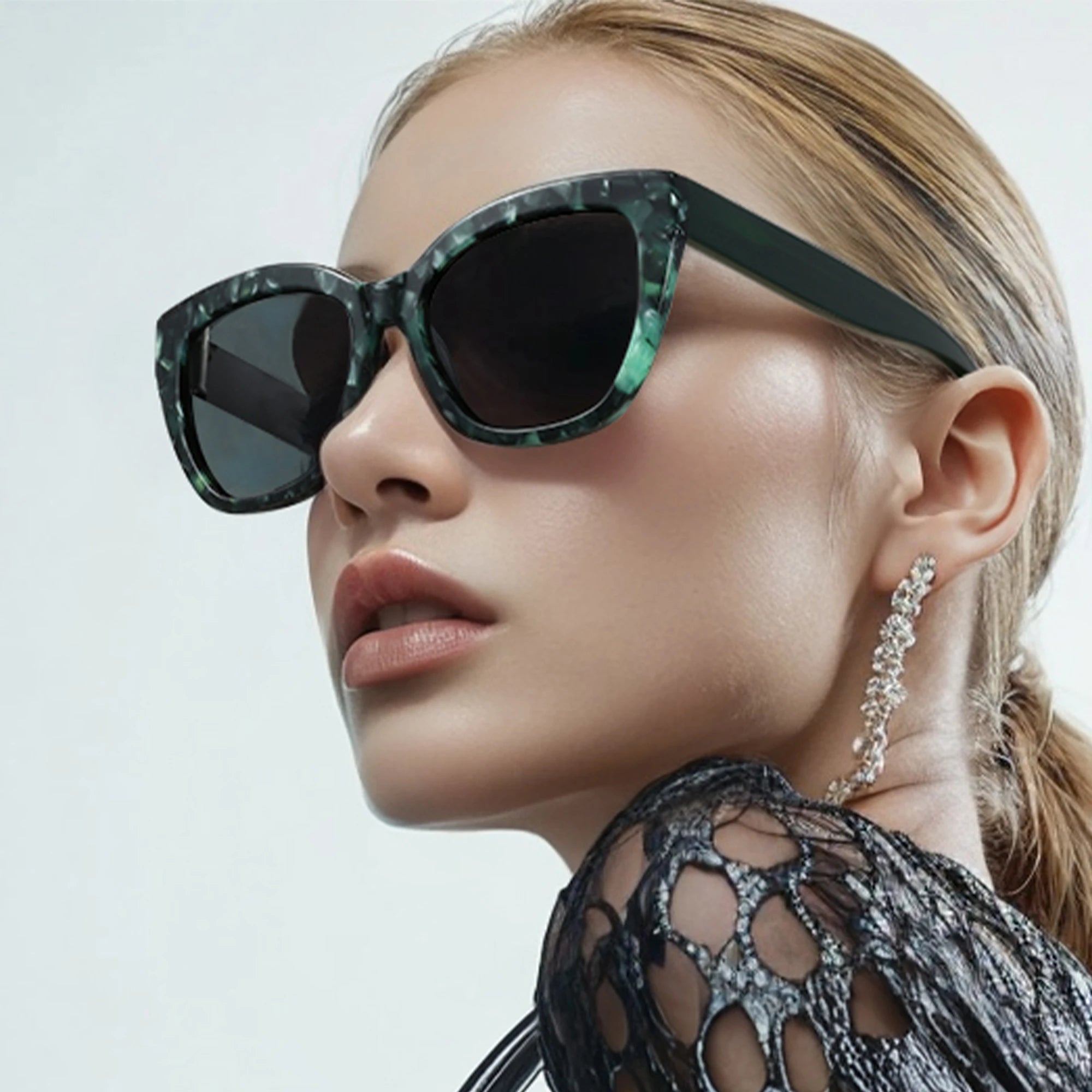 Fashion Printed Square Polarized Sunglasses