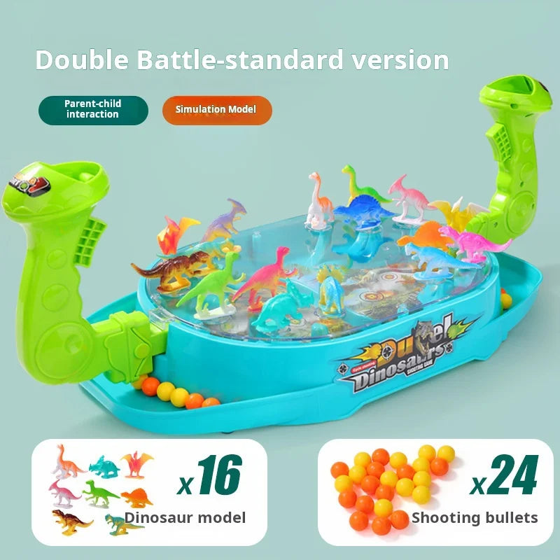 Children's Two-Player Battle Catapult Dinosaur Board Game Pinball Catapult Toy Parent-Child Interactive Educational Toy