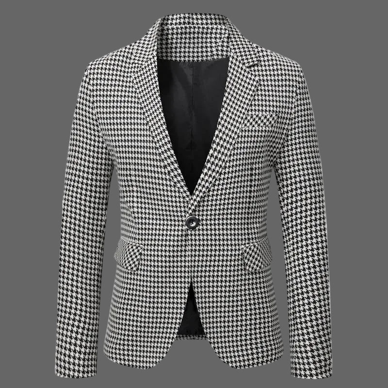 🕴️ Men’s Street Style Checkered Blazer