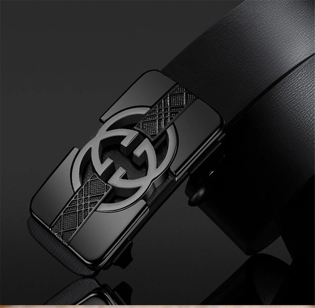 High Quality Wide 3.4cm Men Belt Genuine Leather Canvas Luxury Strap Male Belts For men jeans New Fashion Classice Buckle belt