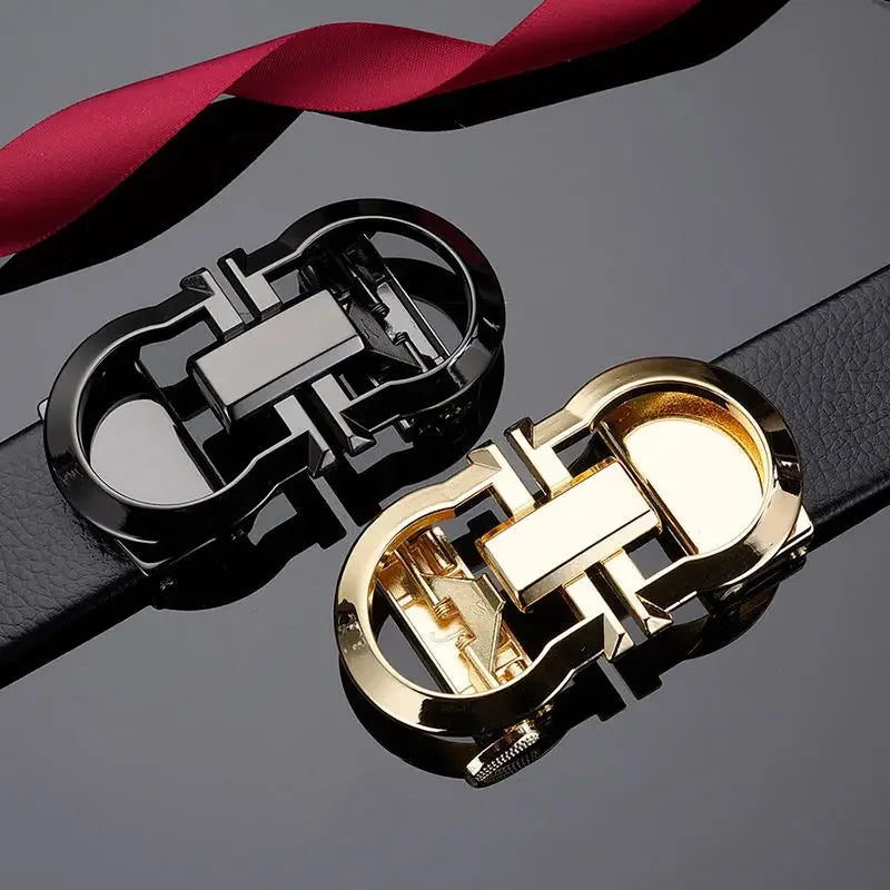 👔 Men’s Cow Leather Automatic Buckle Belt – The Ultimate Expression of Style and Confidence