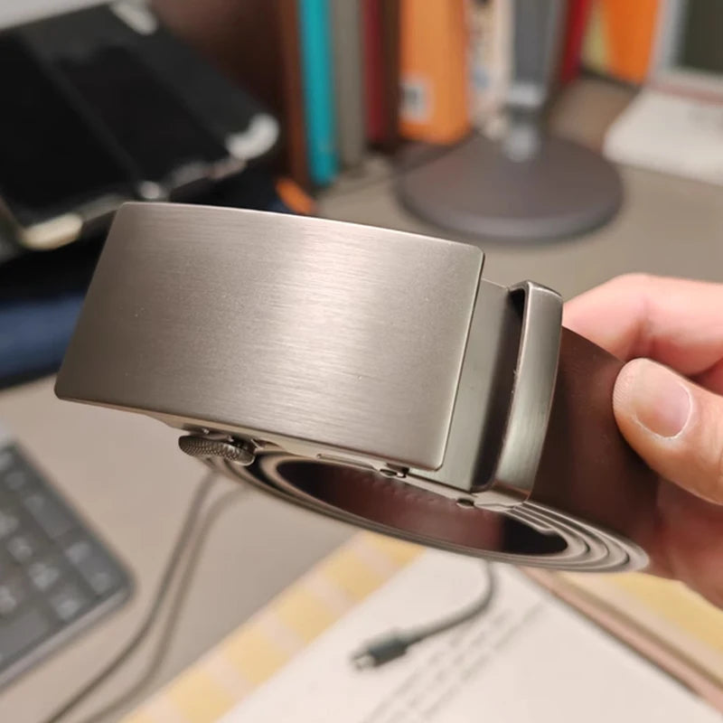 🏆 High-Quality Genuine Leather Belt for Men – Adjustable & Stylish