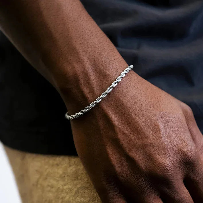 💎 Unisex Rope Chain Bracelet – Timeless Style for Men & Women