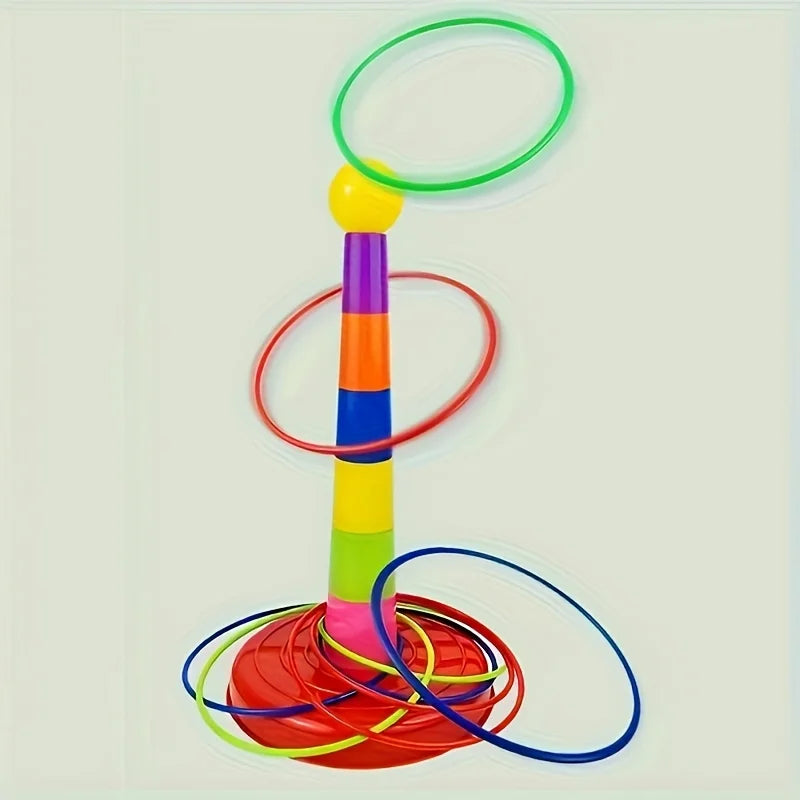 1set Colorful Hoop Game Set - Outdoor Throwing Rings for Kids, Family Party Games, Halloween/Christmas Gift