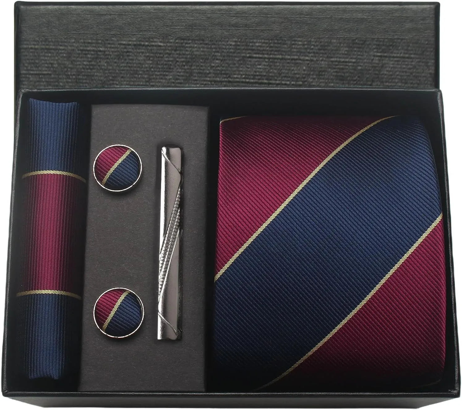 🎩 Classic 100% Silk Men’s Tie Set – Elegant Style in Every Detail
