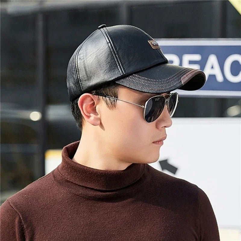 🧢 New Fashion Leather Baseball Cap – Stay Warm, Stylish & Confident All Season Long