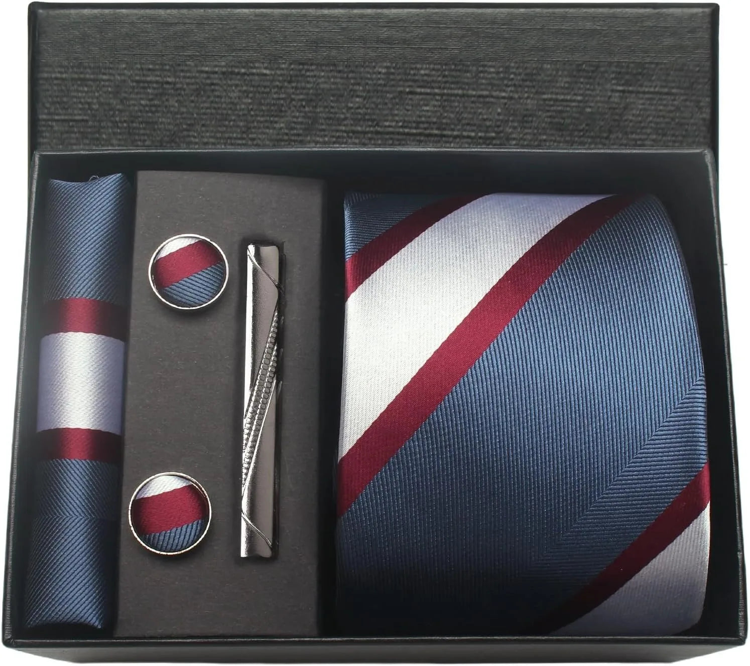🎩 Classic 100% Silk Men’s Tie Set – Elegant Style in Every Detail