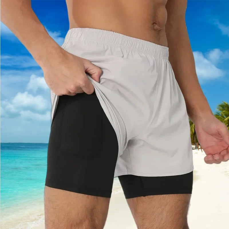 🏃‍♂️ Men’s 2-in-1 Running Shorts – Breathable, Quick-Dry, and Perfect for Every Workout
