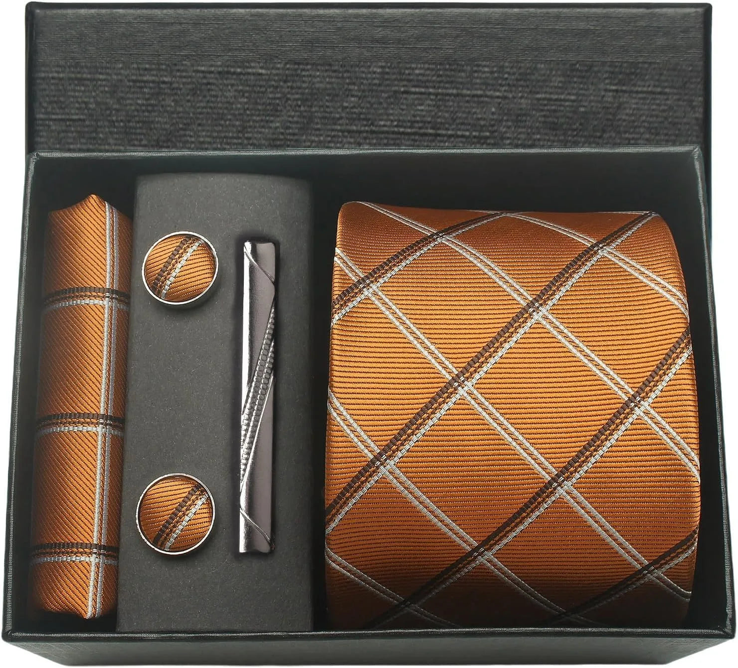 🎩 Classic 100% Silk Men’s Tie Set – Elegant Style in Every Detail