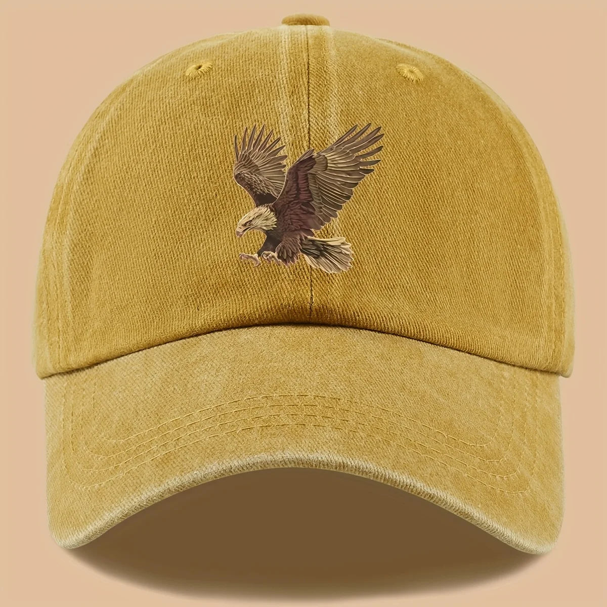🧢 Eagle Printed Adjustable Baseball Cap – Style Meets Comfort for Every Adventure!
