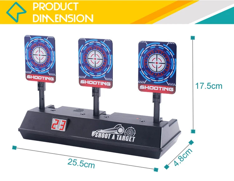 Auto-Reset Electric Target For Guns Desktop games Shooting competition party game scoring Practice Target for kids adult gifts