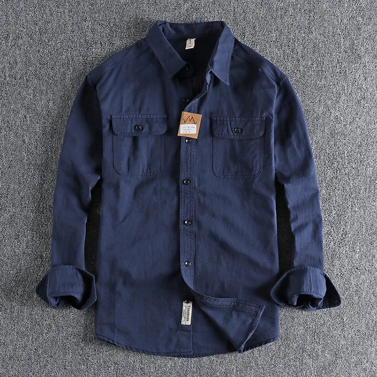 👔 Men’s Multi-Colored Retro Stripe Cotton Shirt – Vintage Charm Meets Modern Style