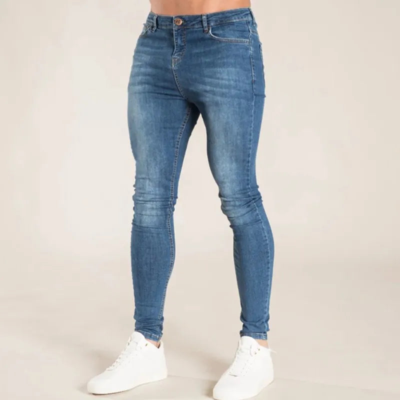 👖 Men’s Elastic Skinny Jeans – Stretch Denim Streetwear Pants