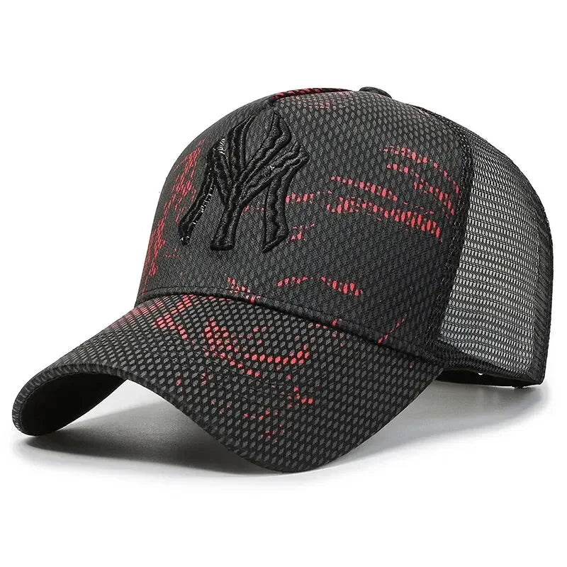 New Summer Hat Men's Letter Embroidery Versatile Couple Sunscreen Sunshade Baseball Cap Sports Tennis Hat Travel Cap Men