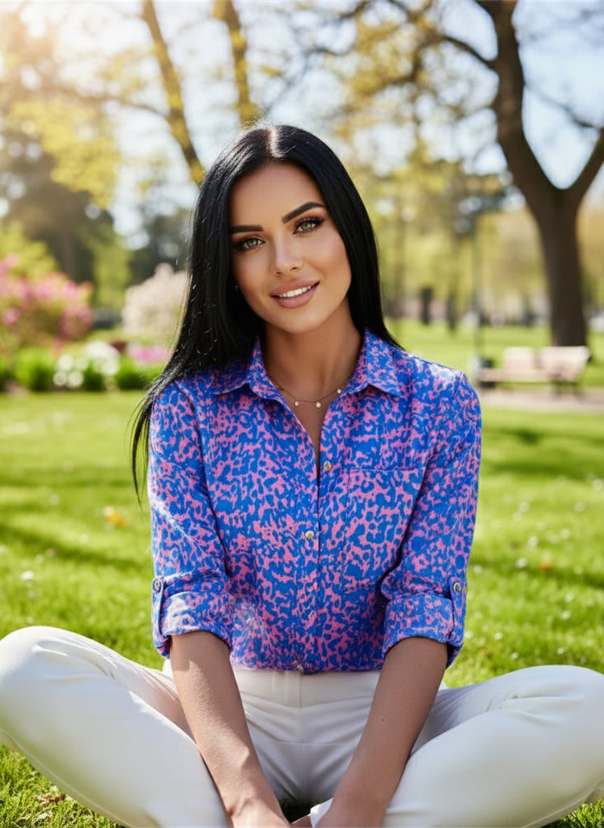 💼 Elegant Striped Office Blouse
