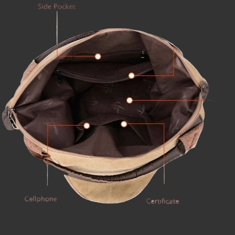 🧳 Large Canvas Shoulder Bag for Women – Your Perfect Everyday & Travel Companion