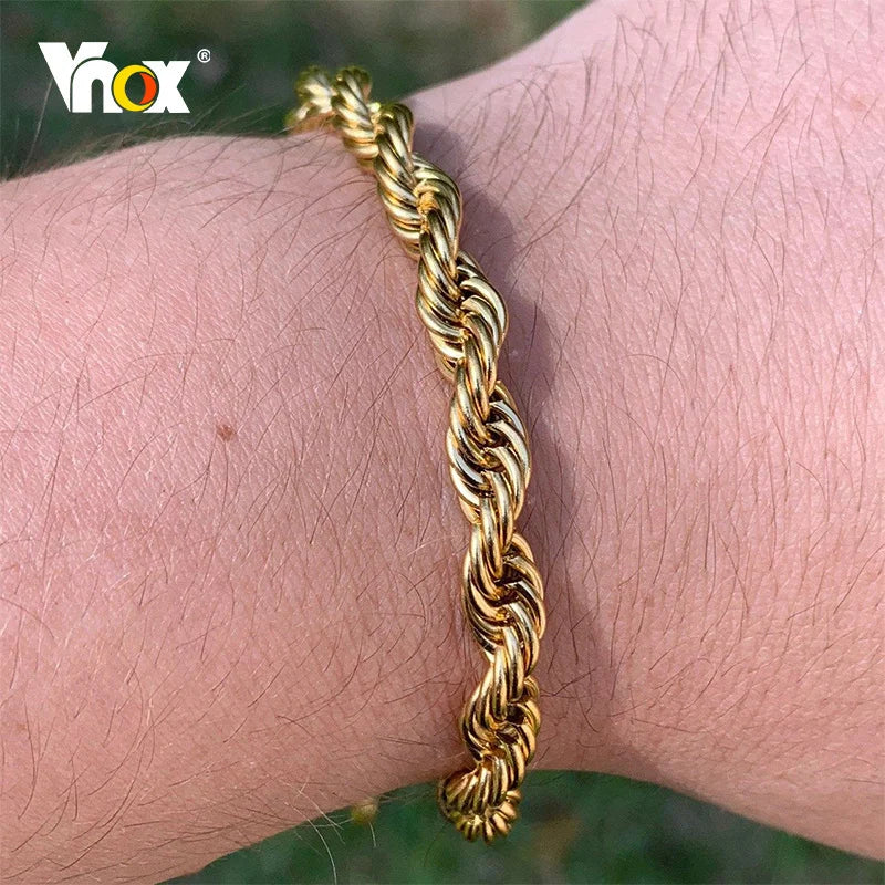 💎 Unisex Rope Chain Bracelet – Timeless Style for Men & Women