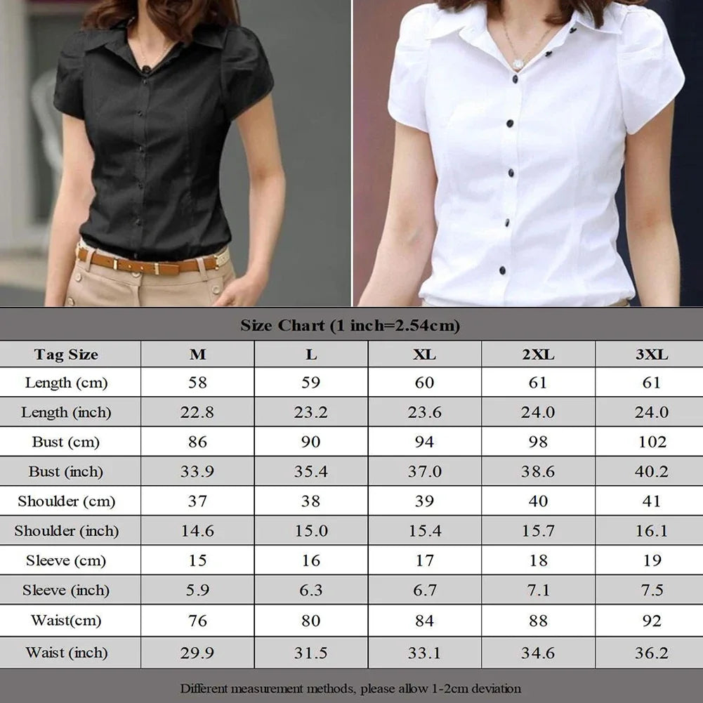 🤍 Women’s Summer Business Short-Sleeve Shirt