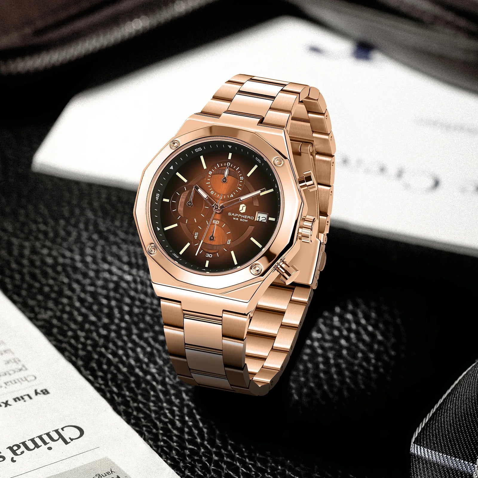 ⌚ SAPPHERO Men’s Luxury Sports Watch — Precision Meets Power