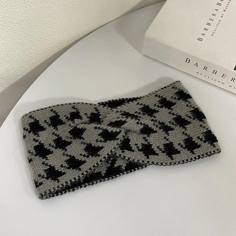 💎 Houndstooth Pattern Women’s Headband