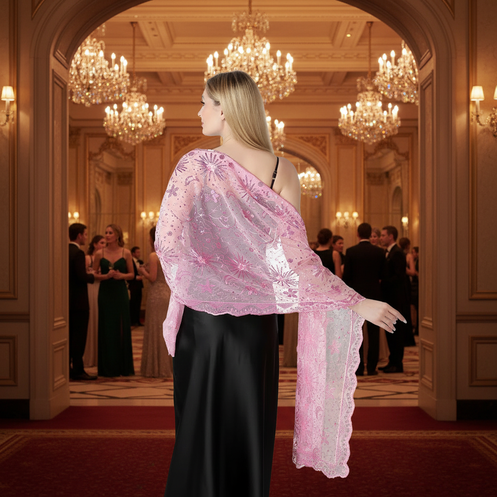 ✨ Elegant Sequin Evening Shawl for Women
