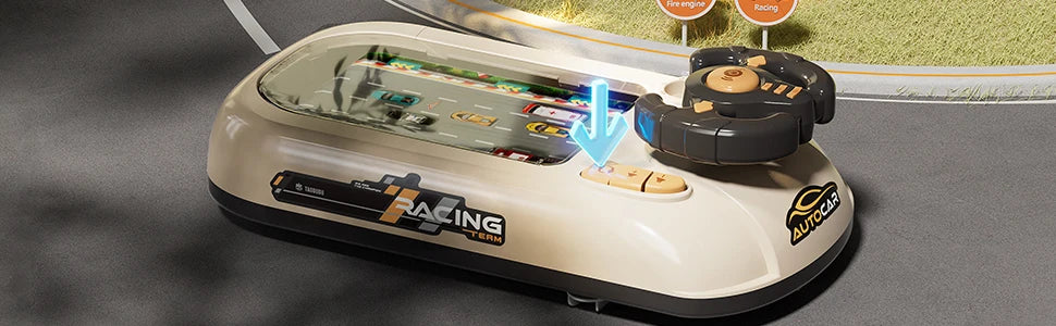 Children's steering wheel operation obstacle avoidance game machine simulates steering wheel racing car