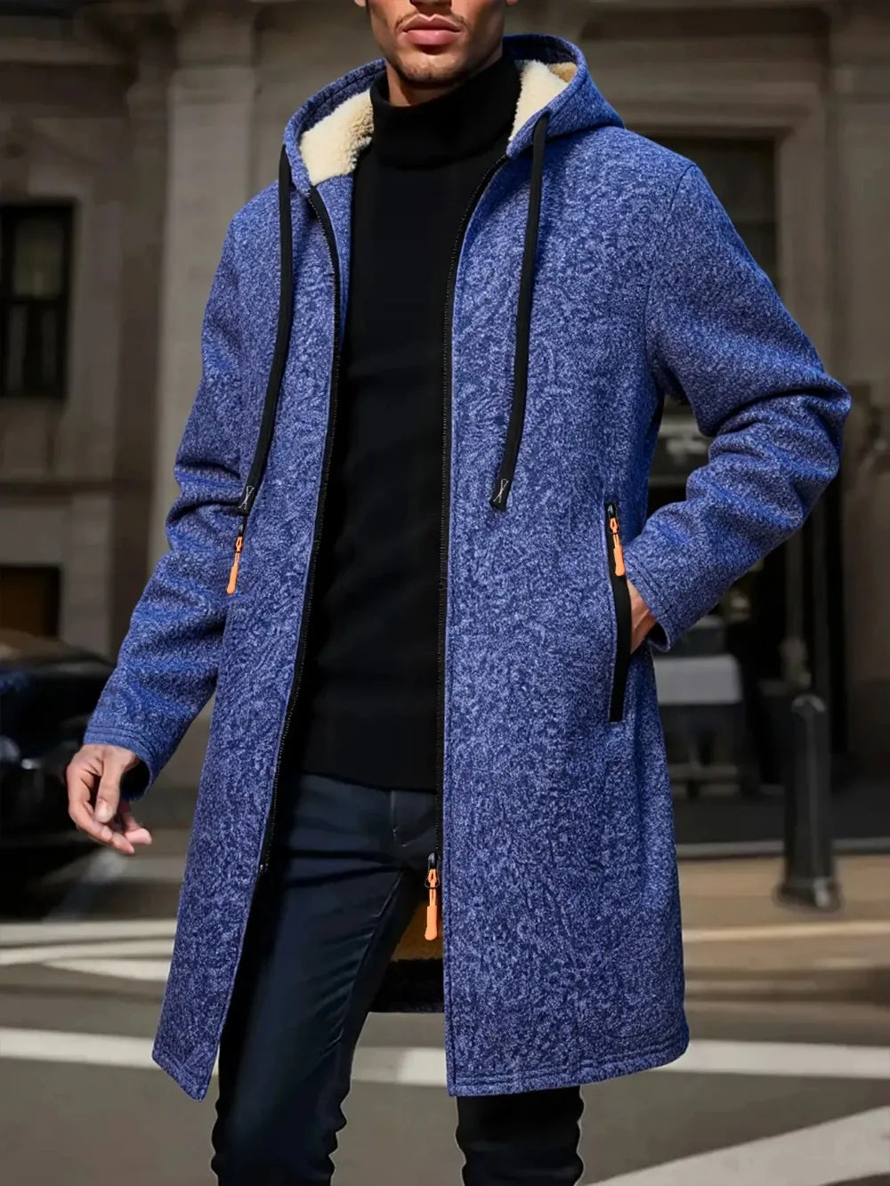 🧊 Men’s Thickened Winter Hoodie Jacket – Warmth Meets Streetwear Style