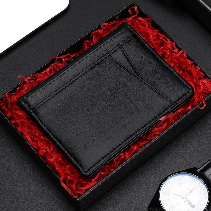 👛 Ultra-Thin Soft Leather Wallet – Sleek, RFID-Protected, and Compact