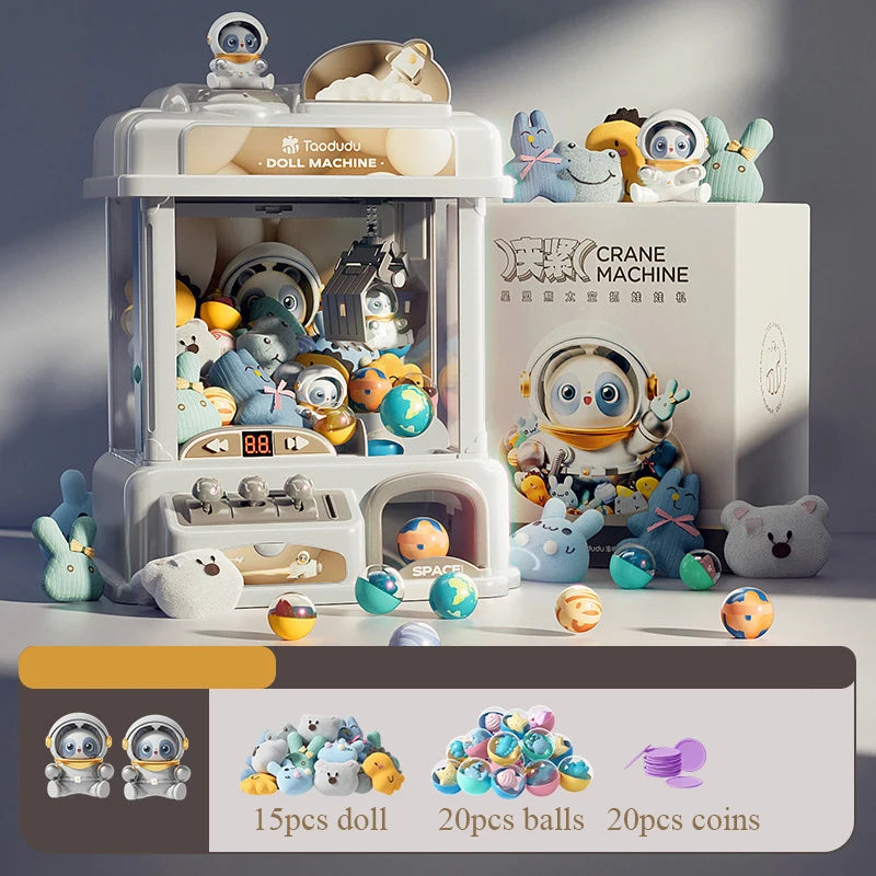 Doll Machine Kids Coin Operated Play Game Mini Claw Catch Toy Crane Machines Music Doll Children Xmas Gifts Toys Claw Machine