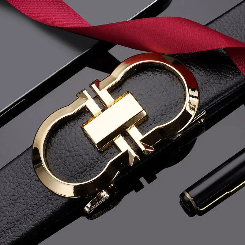 👔 Men’s Cow Leather Automatic Buckle Belt – The Ultimate Expression of Style and Confidence
