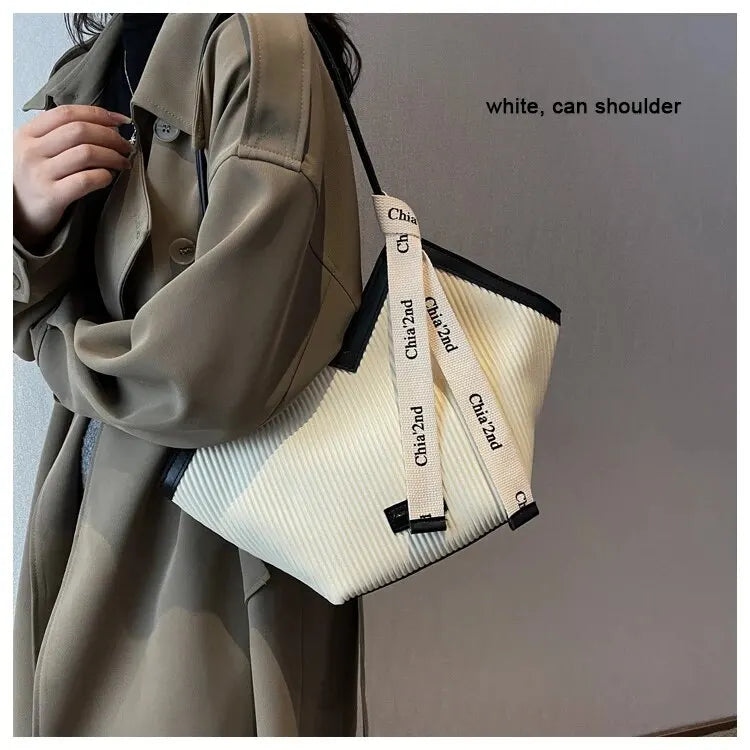 👜 Korean Style Canvas Tote Bag – Effortless, Spacious & Chic